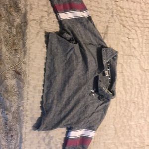 pink crop top sweatshirt